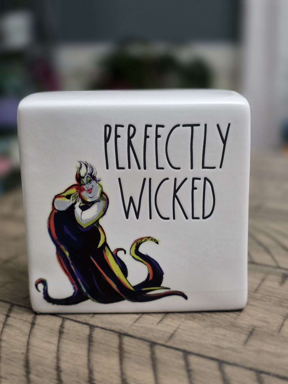 Rae Dunn Disney Perfectly Wicked Ceramic Accent - White
